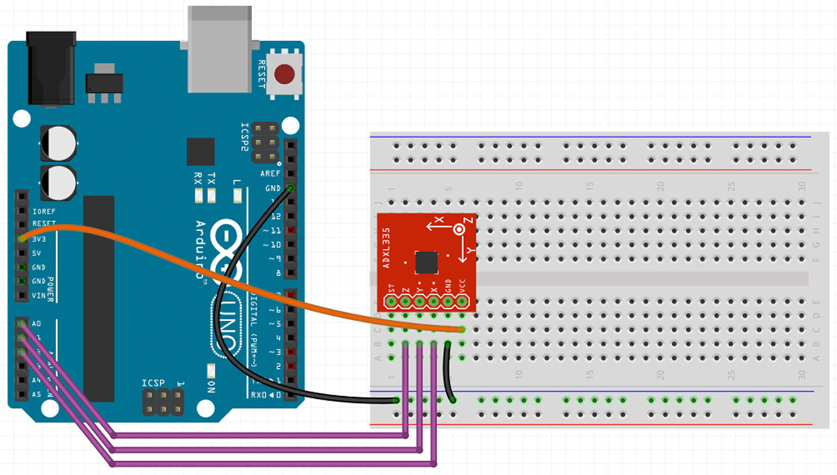 Arduino Accelerometer Einfach