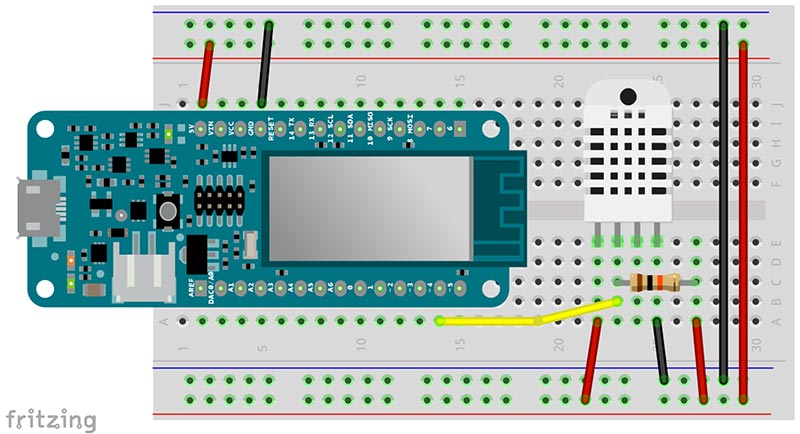 Arduino MKR1000 mit DHT22